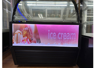 Коммерчески итальянский замораживатель дисплея мороженого с подгонянным светом ОЭМ лотков