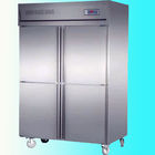 Двери замораживателя 4 кухни/бакалеи коммерчески чистосердечные удваивают температуру с легкими Moving колесами